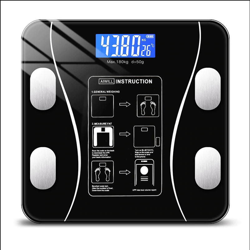 Smart Body Analysis Scale with LED Display & App Connectivity for Fitness Monitoring and Health | Sansoti