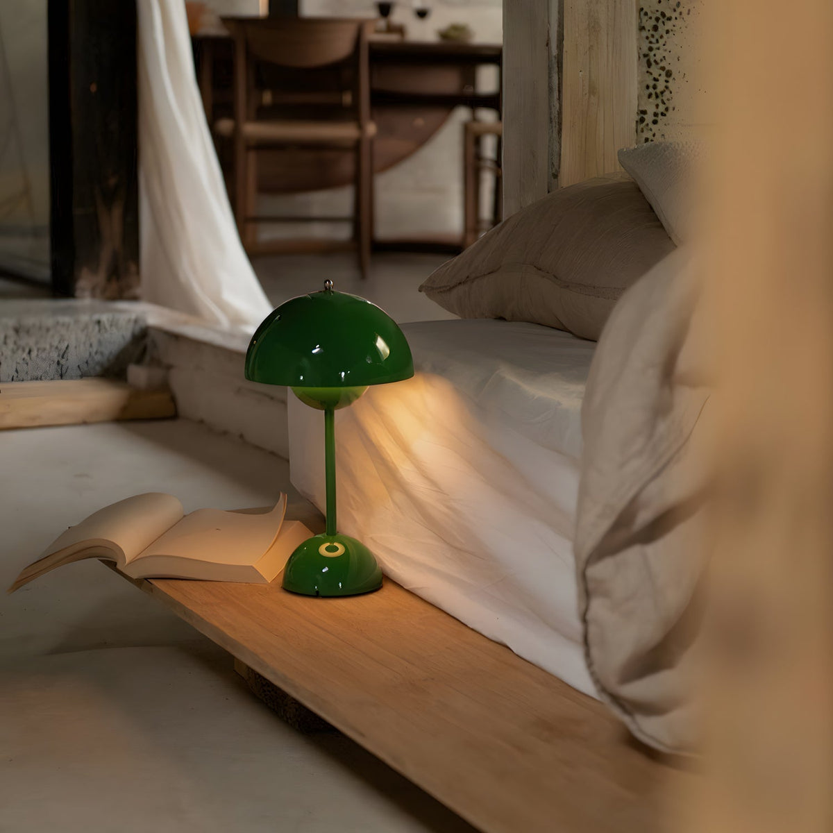 Portable Table Lamp with Rechargeable Battery and Touch Control – Cordless LED Lamp with 3 Color Temperatures for Indoor and Outdoor | Sansoti