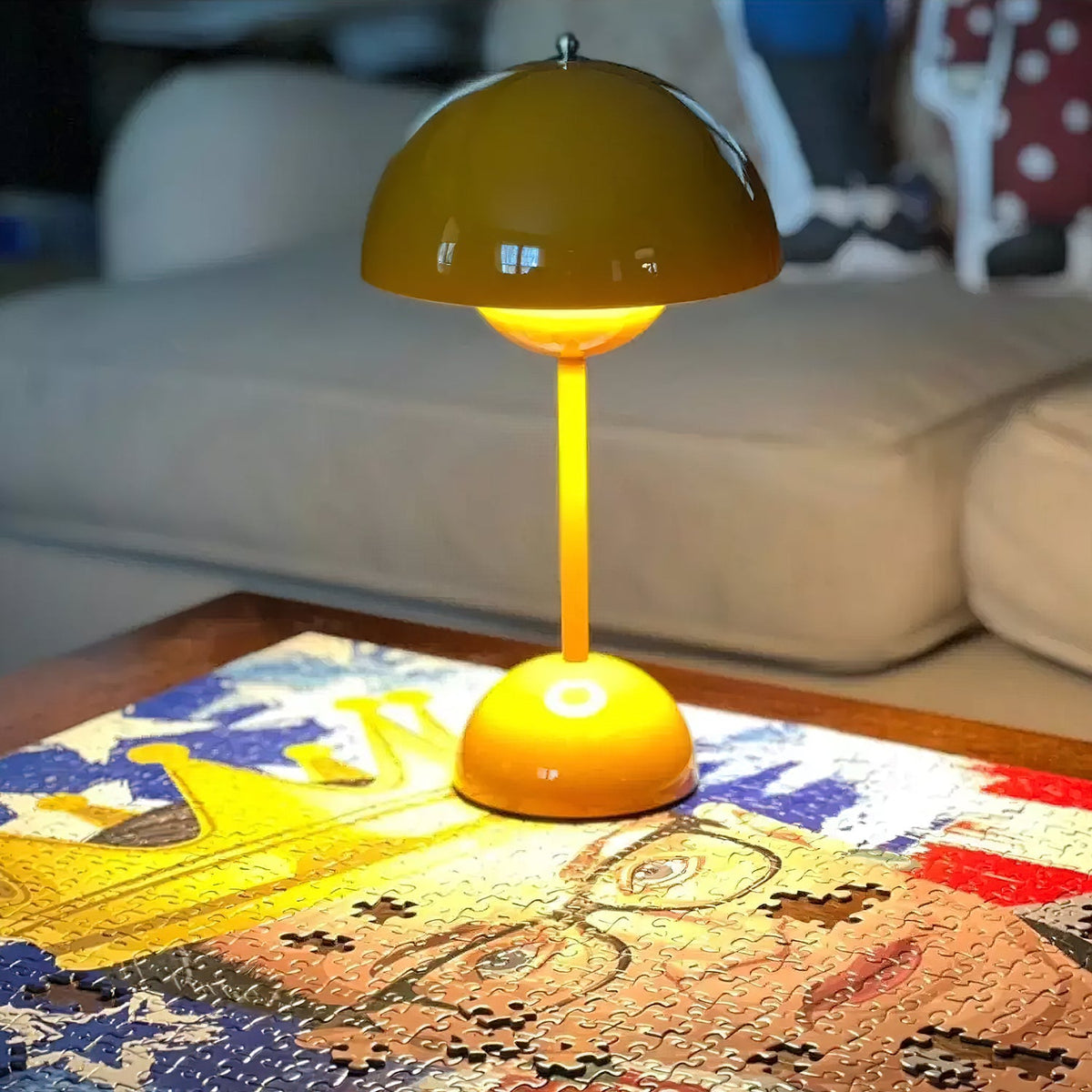 Portable Table Lamp with Rechargeable Battery and Touch Control – Cordless LED Lamp with 3 Color Temperatures for Indoor and Outdoor | Sansoti