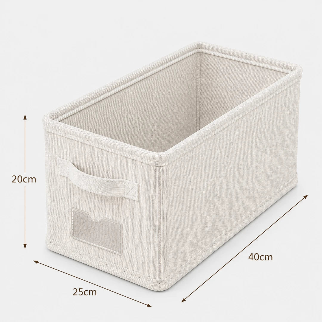 Foldable Drawer Organizer Linen Cotton 40x25x20cm Clothes Storage Drawer Divider Storage System for Closet | Sansoti