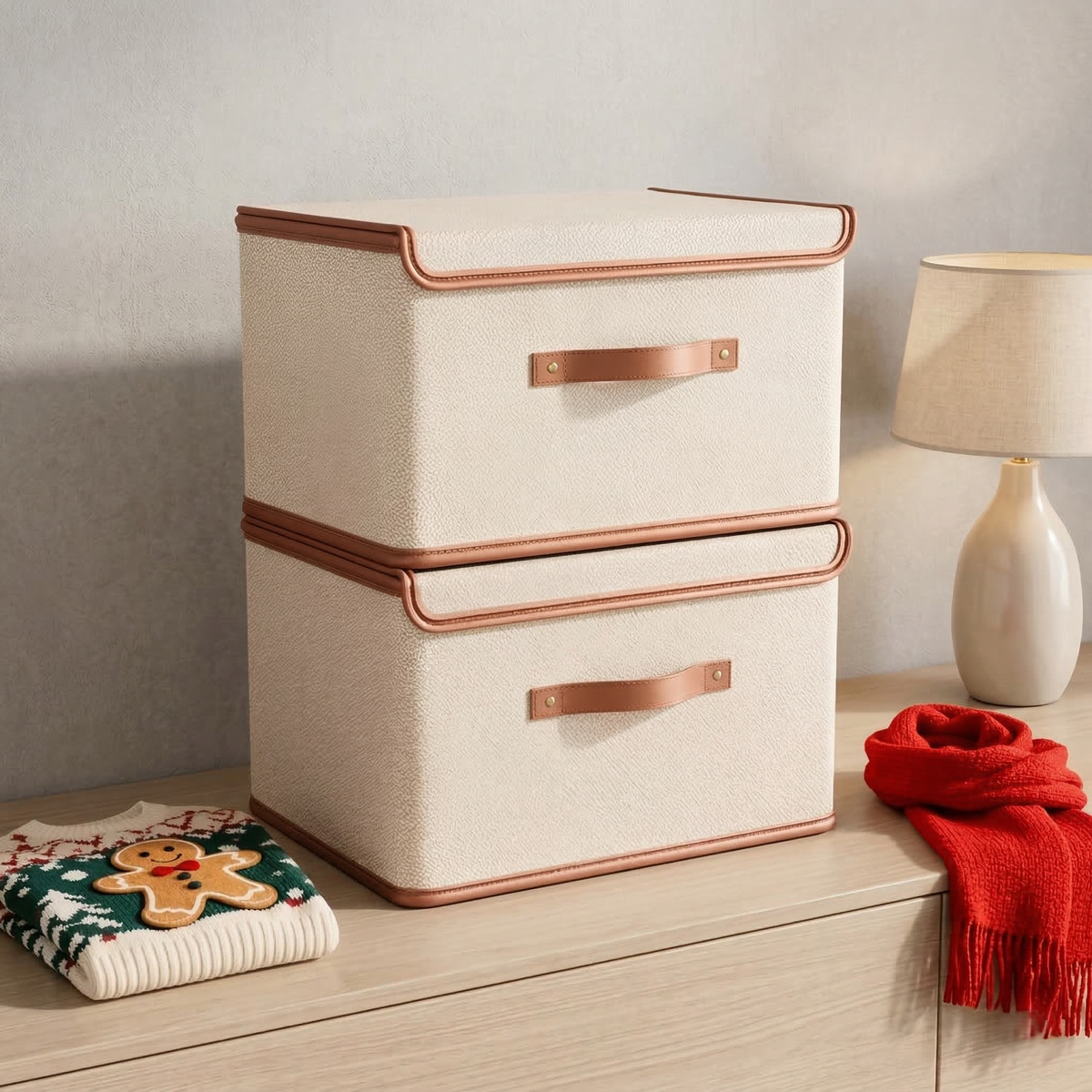 Opbergbox Speelgoed Kinderkamer Opvouwbaar Oxford met Deksel Handvatten M-2XL Stapelbaar | Sansoti