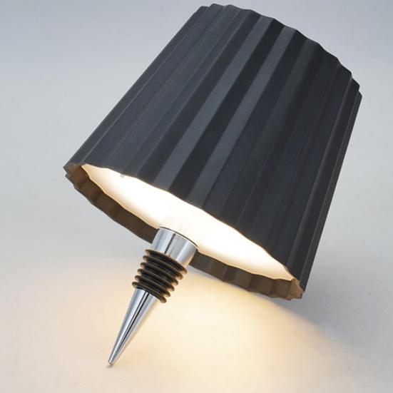 Wireless Dimmable LED Bottle Lamp Modern Design Rechargeable USB-C White Black Brown Gold | Sansoti