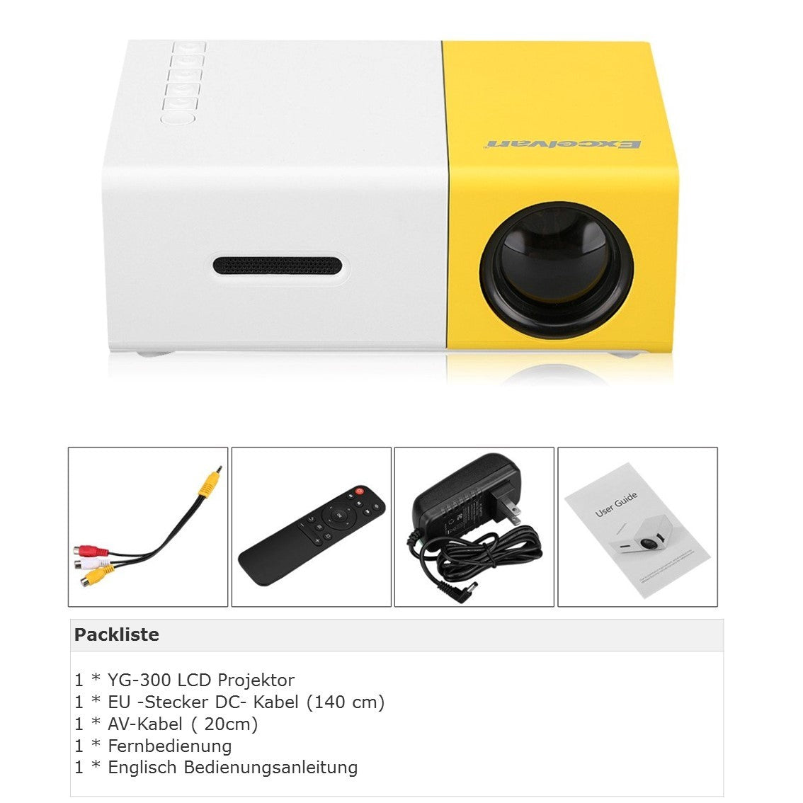 Compact Mini Projector with LED Projection – Portable Home Cinema System for Movies and Series | Sansoti