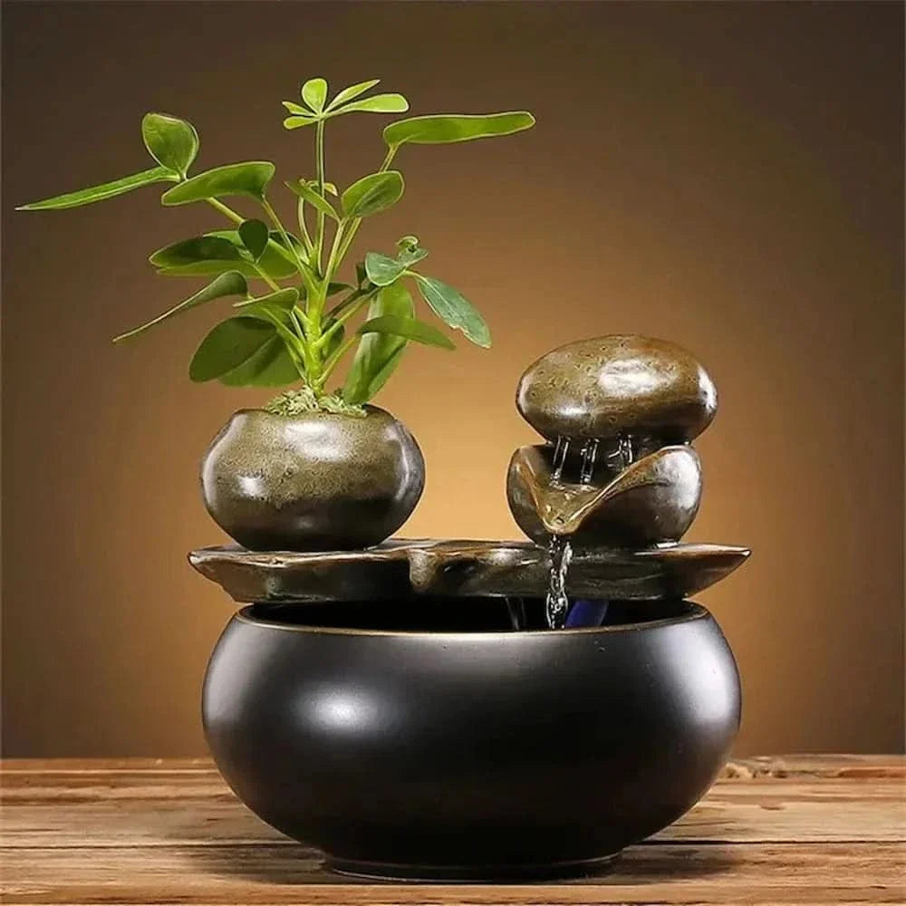 Ceramic Cat Water Fountain with Running Water and Whisper-Quiet Pump for Optimal Hydration | Sansoti