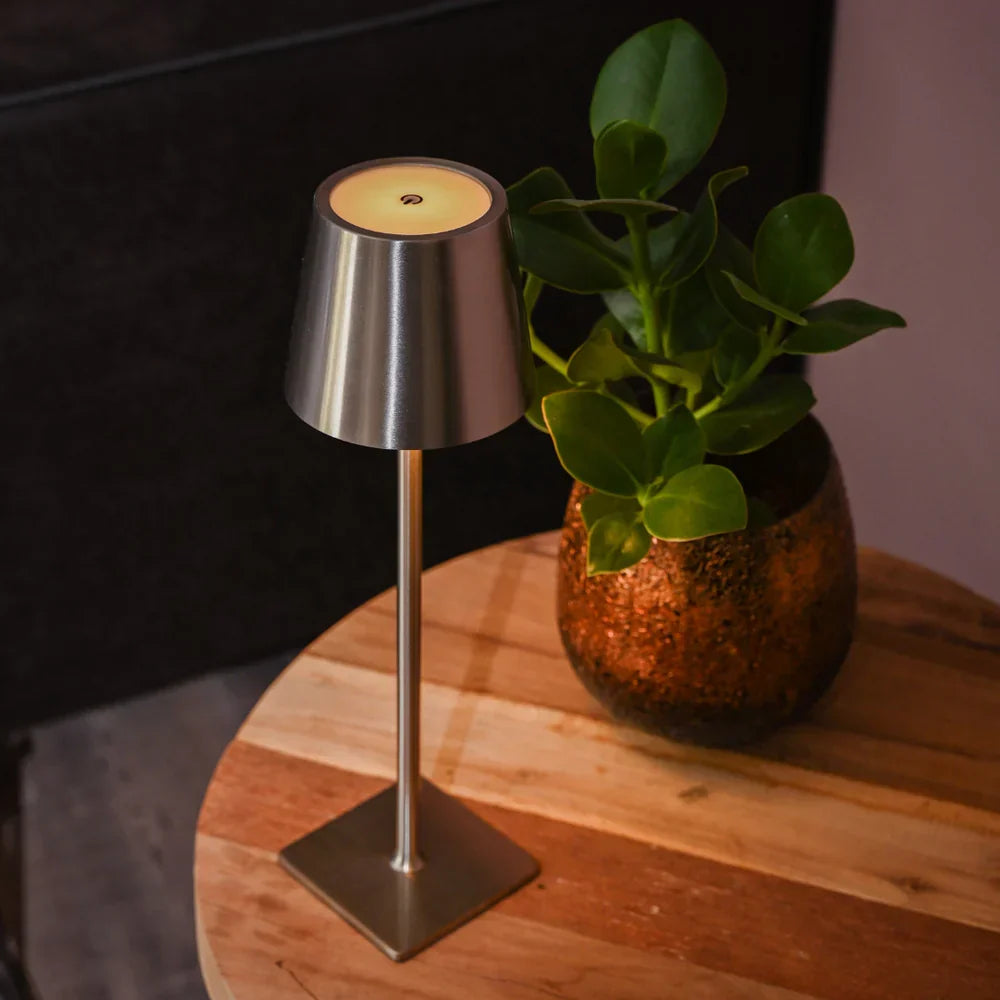 Wireless Rechargeable Table Lamp Touch Control IP65 Waterproof Dimmable Warm Cool White Light Indoor Outdoor | Sansoti