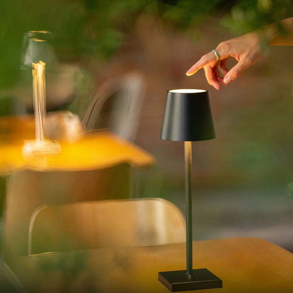 Wireless Rechargeable Table Lamp Touch Control IP65 Waterproof Dimmable Warm Cool White Light Indoor Outdoor | Sansoti