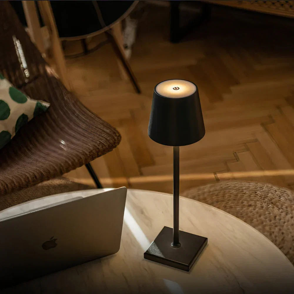 Wireless Rechargeable Table Lamp Touch Control IP65 Waterproof Dimmable Warm Cool White Light Indoor Outdoor | Sansoti
