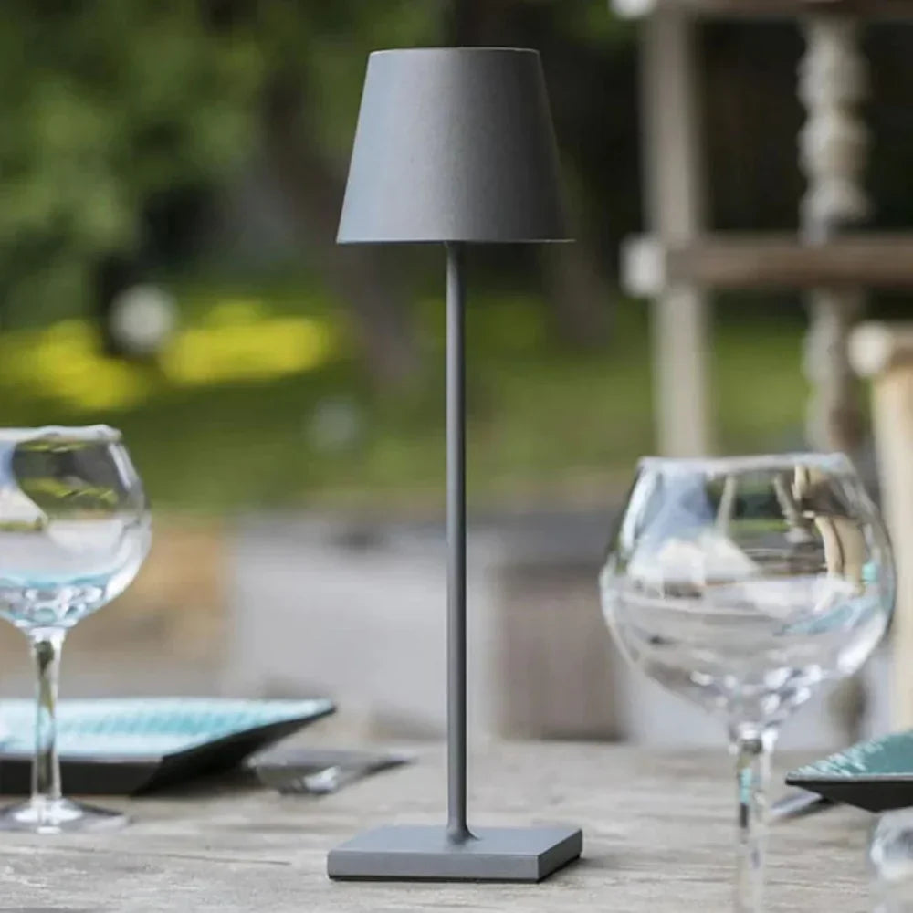 Wireless Rechargeable Table Lamp Touch Control IP65 Waterproof Dimmable Warm Cool White Light Indoor Outdoor | Sansoti