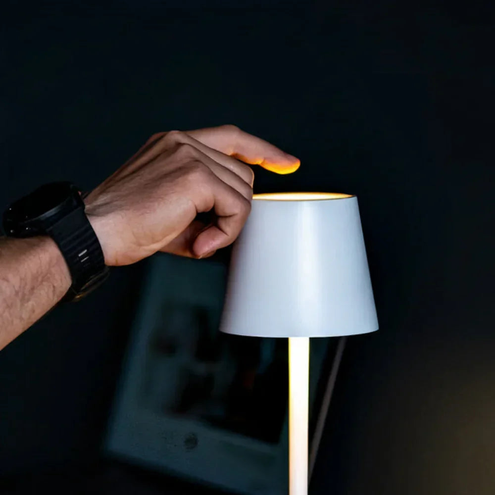 Wireless Rechargeable Table Lamp Touch Control IP65 Waterproof Dimmable Warm Cool White Light Indoor Outdoor | Sansoti