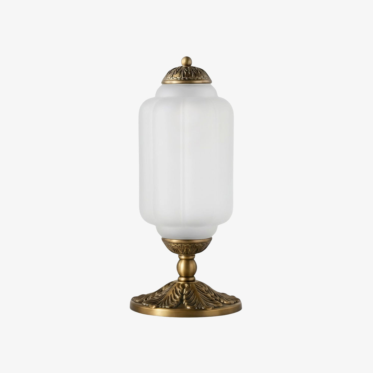 Lampe de table en verre avec design festonné style vintage chambre salon éclairage d’accent noir laiton verre mat | Sansoti
