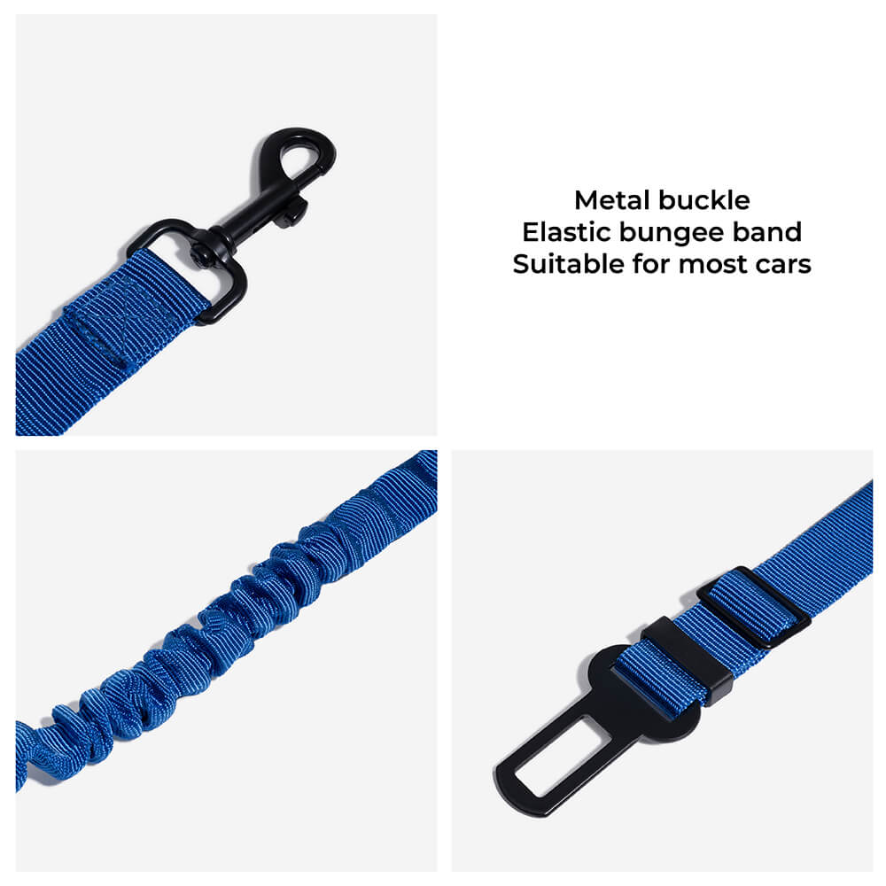 Car seat belt buffer adjustable dog collar harness safety for car travel reflective pet dog | Sansoti
