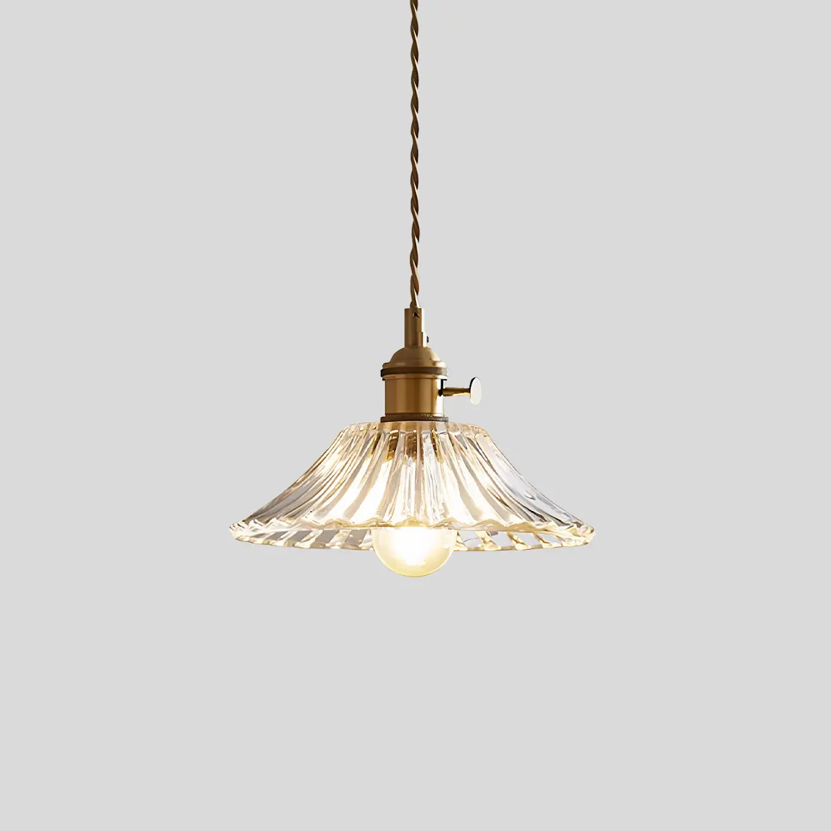 Hanglamp Glas Brons Verstelbare Kabel Woonkamer Eettafel Transparante Glazen Hanglamp Sfeerverlichting Vintage | Sansoti