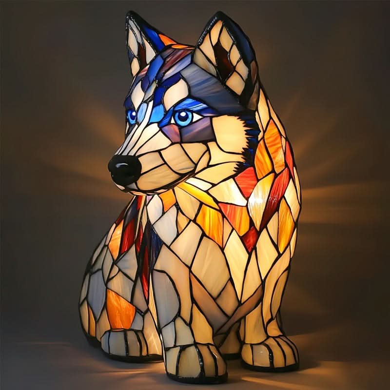 Veilleuse LED avec motif de chien, lampe de table, éclairage d’ambiance, lumière chaude, décoration animale pour chambre et chambre d’enfant | Sansoti