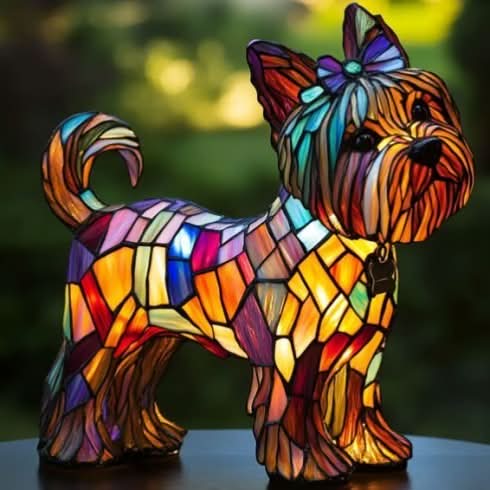 Veilleuse LED avec motif de chien, lampe de table, éclairage d’ambiance, lumière chaude, décoration animale pour chambre et chambre d’enfant | Sansoti