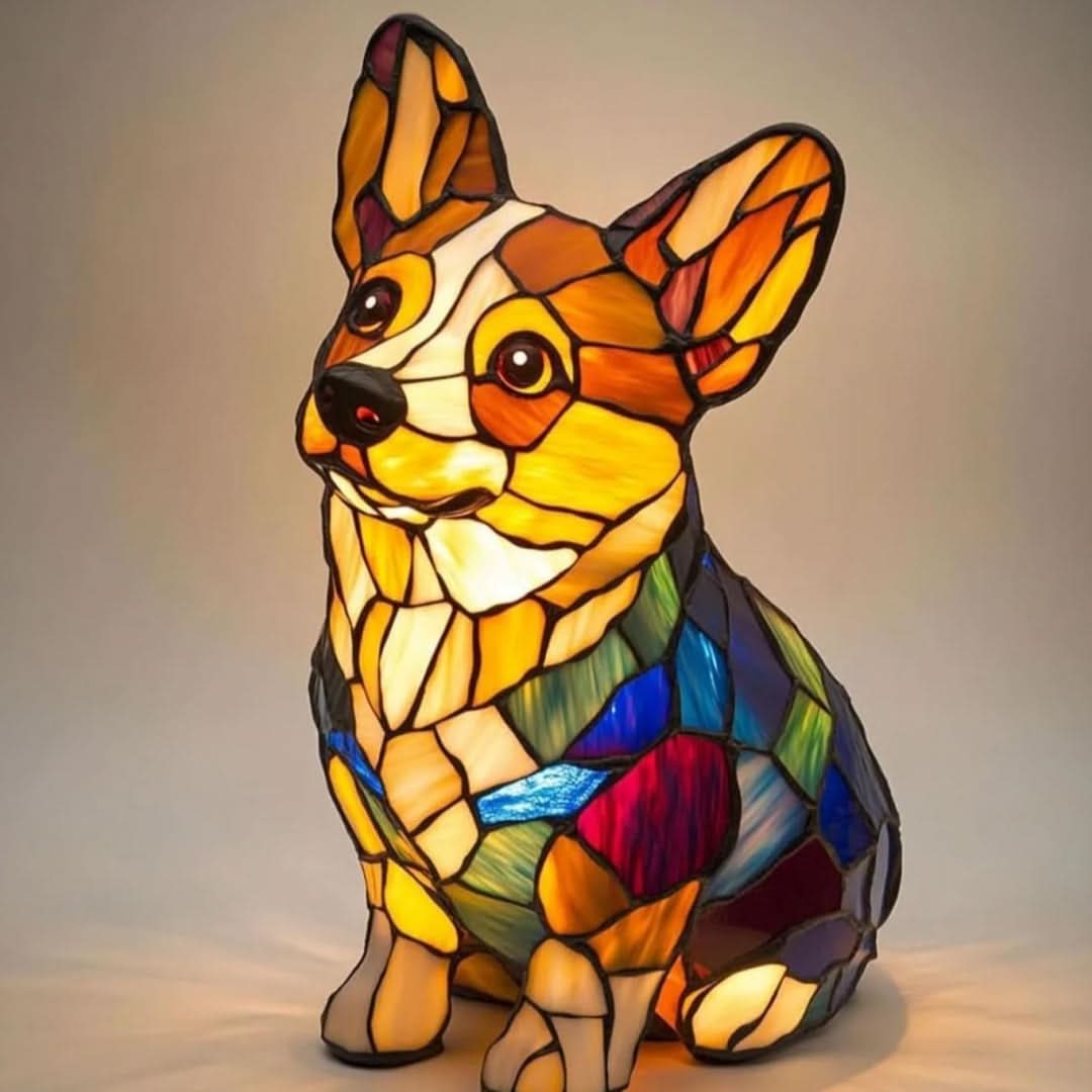 Veilleuse LED avec motif de chien, lampe de table, éclairage d’ambiance, lumière chaude, décoration animale pour chambre et chambre d’enfant | Sansoti