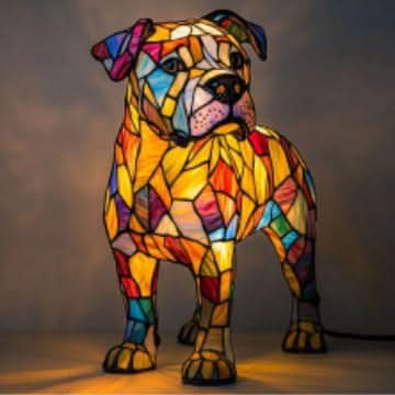 Veilleuse LED avec motif de chien, lampe de table, éclairage d’ambiance, lumière chaude, décoration animale pour chambre et chambre d’enfant | Sansoti