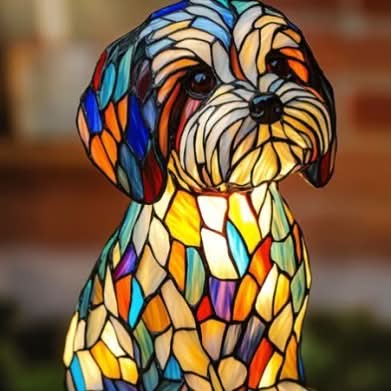 Veilleuse LED avec motif de chien, lampe de table, éclairage d’ambiance, lumière chaude, décoration animale pour chambre et chambre d’enfant | Sansoti