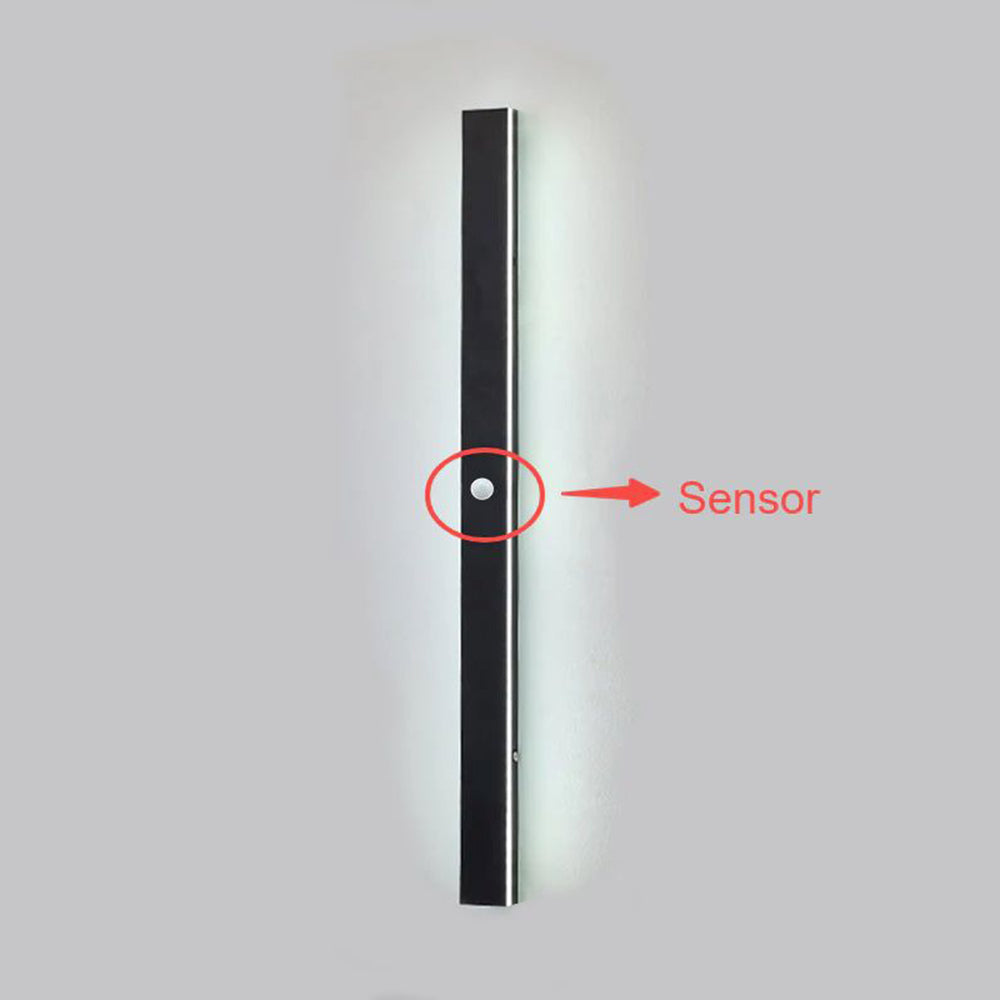 Aplique exterior LED negro de aluminio IP65 30-200cm moderno | Sansoti