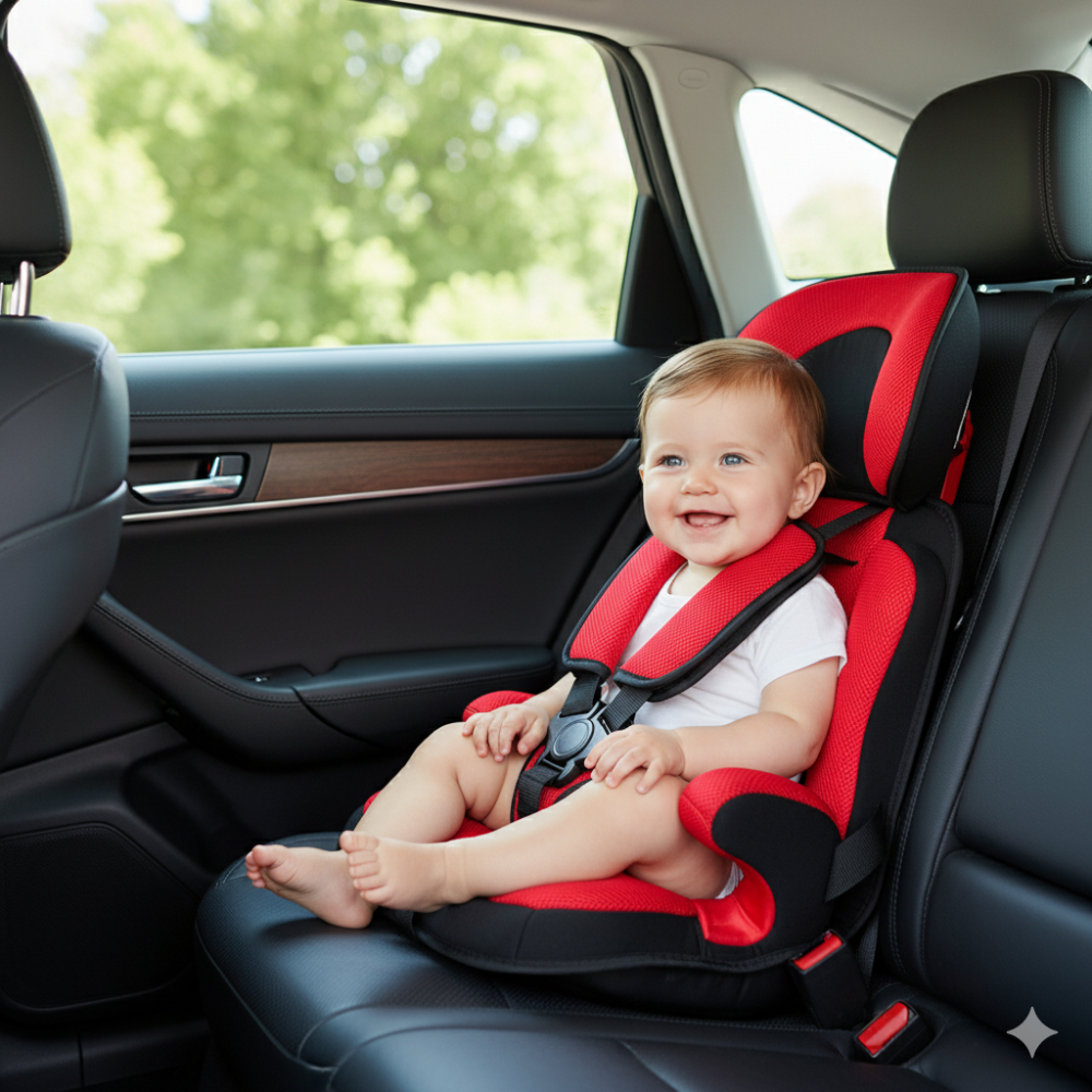 Tragbarer Kindersitz für Auto Leichtes Reisesitz 1-14 Jahre Verstellbar 60kg Sicher unterwegs | Sansoti
