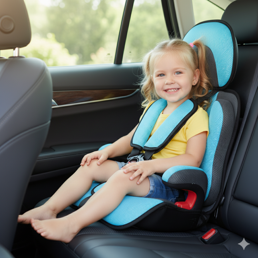 Tragbarer Kindersitz für Auto Leichtes Reisesitz 1-14 Jahre Verstellbar 60kg Sicher unterwegs | Sansoti