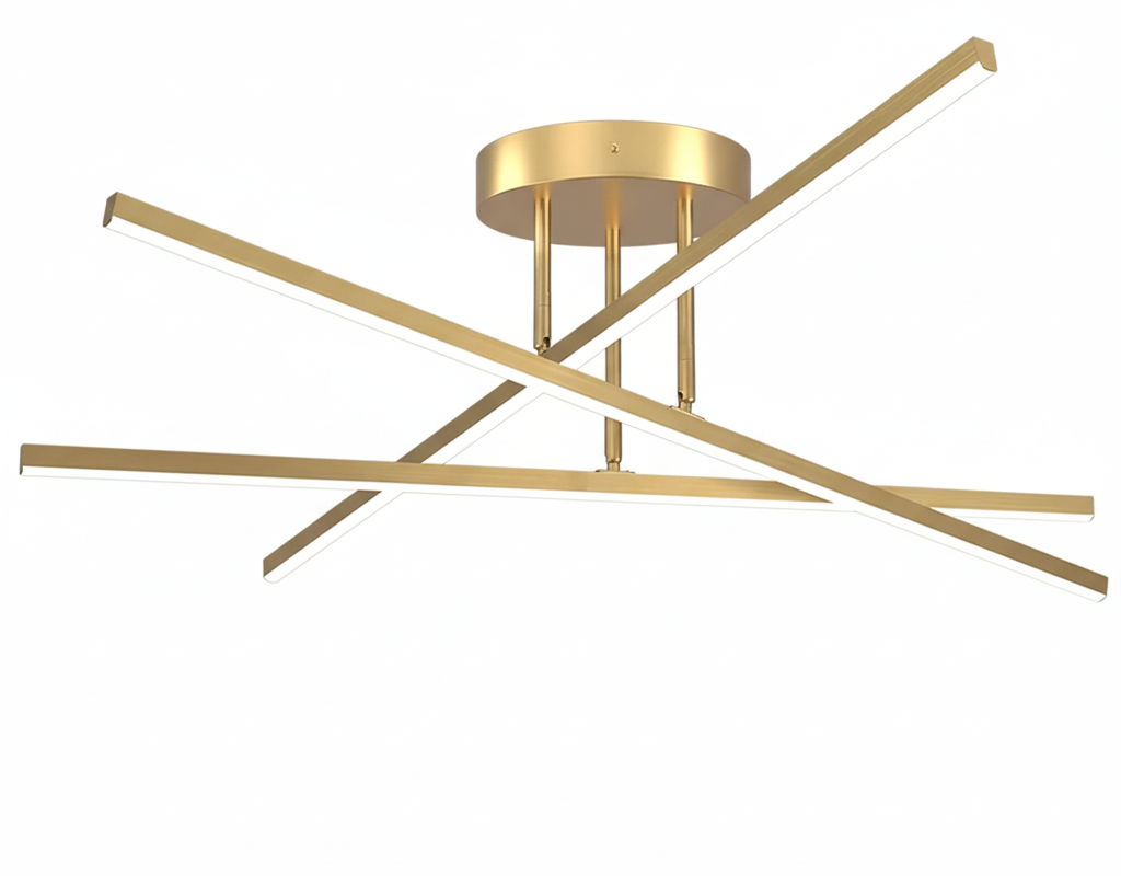 Skandinavische LED-Deckenleuchte aus Metall 55 cm mit warmem und kaltem Licht für Wohnzimmer, Esszimmer und Schlafzimmer, modernes Design | Sansoti
