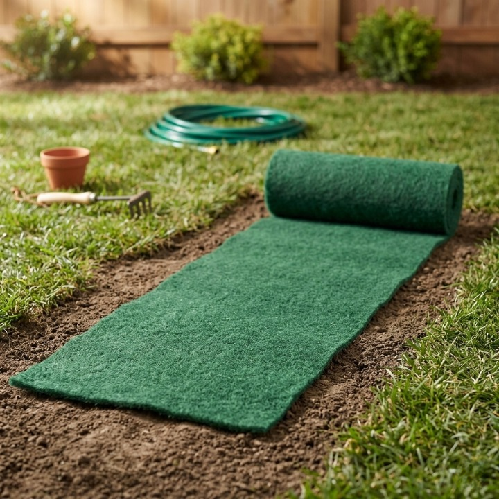 Gazon Kale Plekken Herstellen Grasmat Biologisch Afbreekbaar 2 Stuks 300 x 20 cm Totaal 1,2 m2 Graszaad Doek | Sansoti