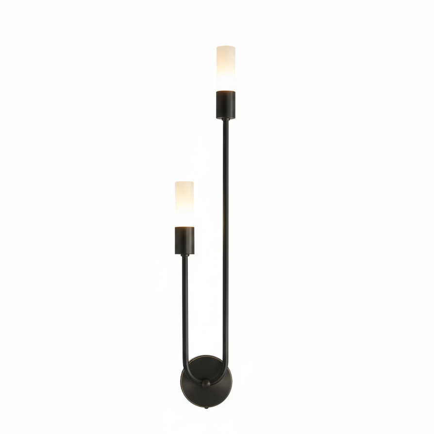 Wandlamp Metaal LED met Dubbele Lichtuitstraling Zwart Goud Modern Scandinavisch Design voor Gang Woonkamer | Sansoti