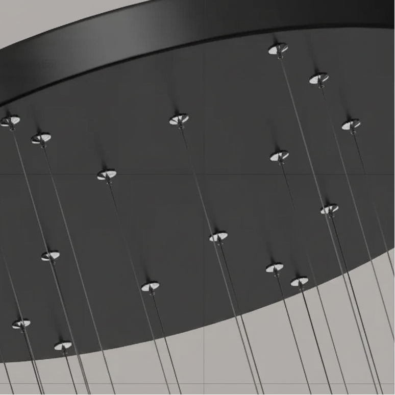Cylindrical Spotlight Chandelier Metal Dimmable LED Stairwell Foyer Adjustable Modern Design 1-30 Light Points | Sansoti
