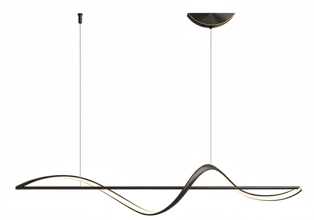 Spiral LED Chandelier Aluminium 120cm Dimmable Warm White Cool White Modern Design Pendant Light | Sansoti