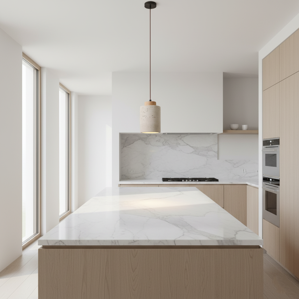Wandlampe Marmor Alabaster Rund LED 3000K Travertin Nordic Design | Sansoti