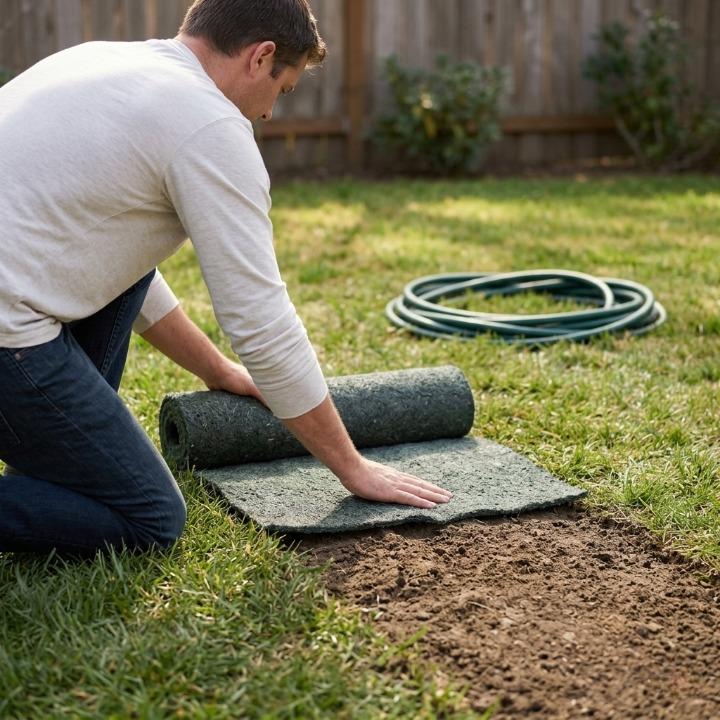 Gazon Kale Plekken Herstellen Grasmat Biologisch Afbreekbaar 2 Stuks 300 x 20 cm Totaal 1,2 m2 Graszaad Doek | Sansoti