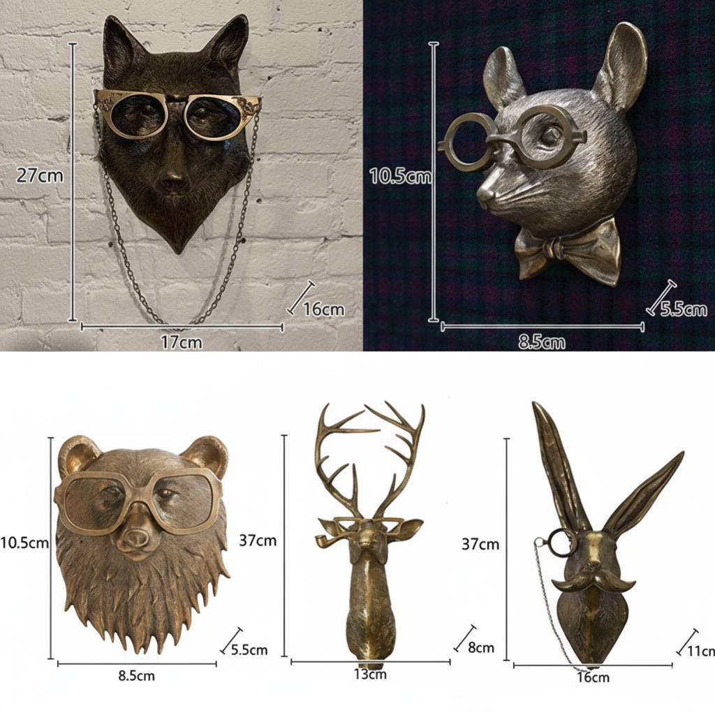 Decorative Deer Antler Wall Mount – Animal Design Wall Decor for Living Room and Hallway | Sansoti