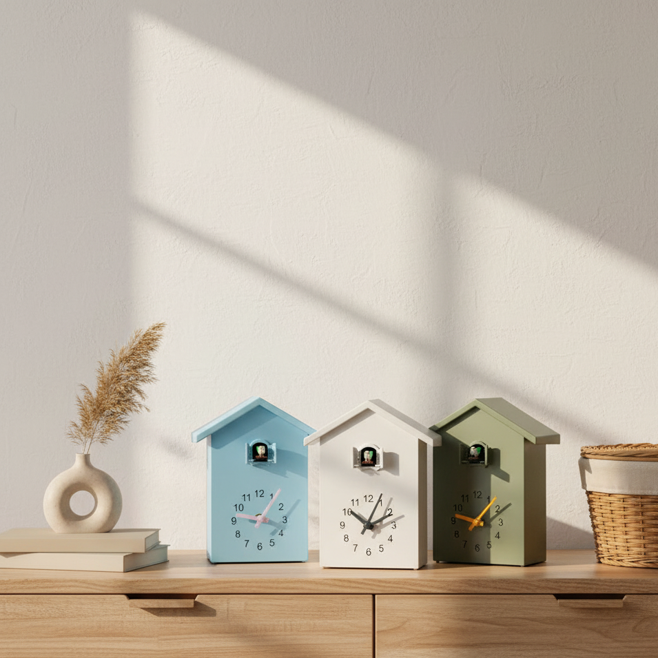 Cuckoo Clock Wall Clock Wood Quartz Scandinavian Minimalist Retro Nostalgia Living Room Kitchen Office | Sansoti