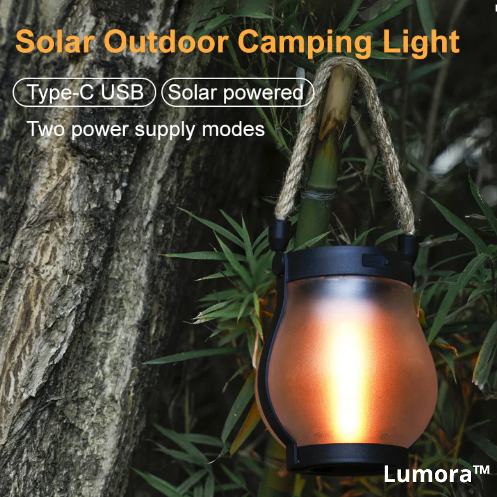 Solar-Powered Flame Effect Lantern – Waterproof Garden Lighting with Realistic Firelight | Sansoti