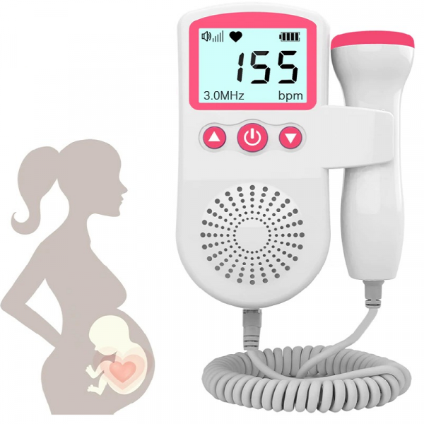 Fetal Heart Rate Monitor Doppler for Pregnancy Home Use Portable LCD Display with Ultrasound Sensor | Sansoti