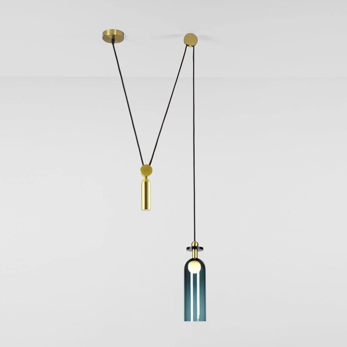 Modular geometric chandelier with abstract shapes | Sansoti