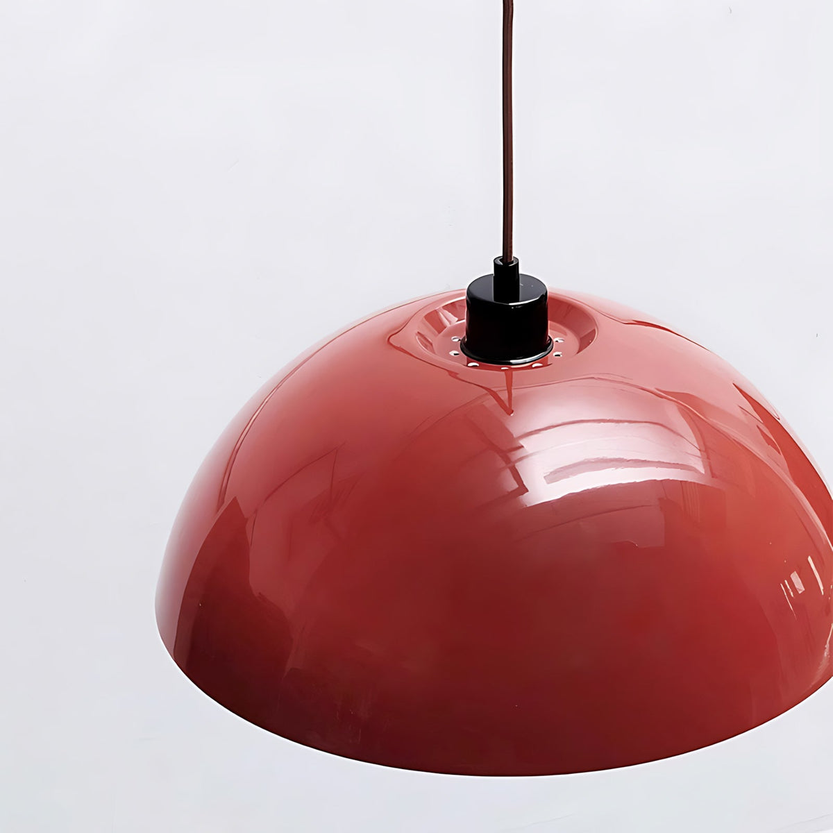Geometric Wall Lamp Plug-In with Dim Function – Red & Black Metal Design – 3 Sizes S/M/L | Sansoti