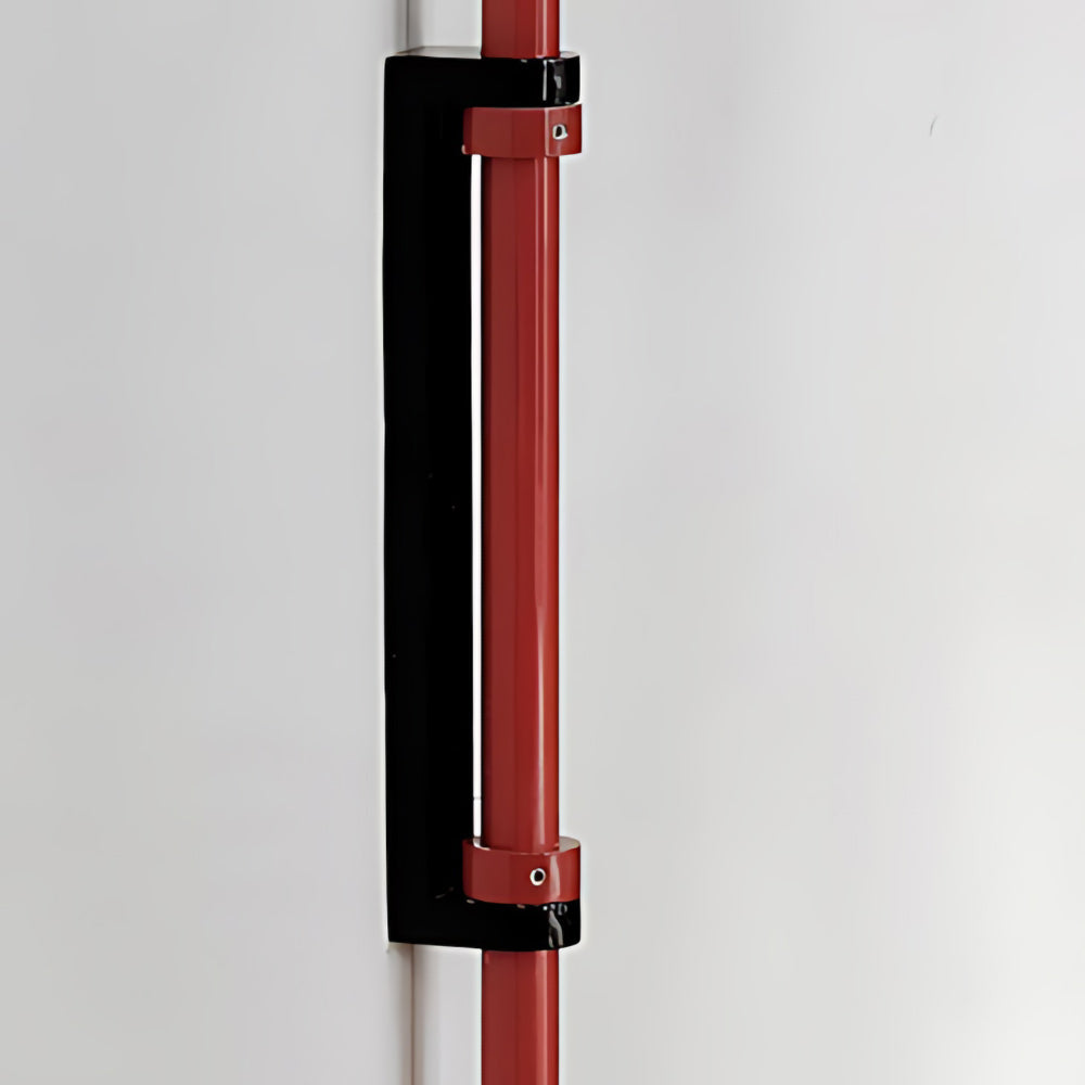 Geometric Wall Lamp Plug-In with Dim Function – Red & Black Metal Design – 3 Sizes S/M/L | Sansoti