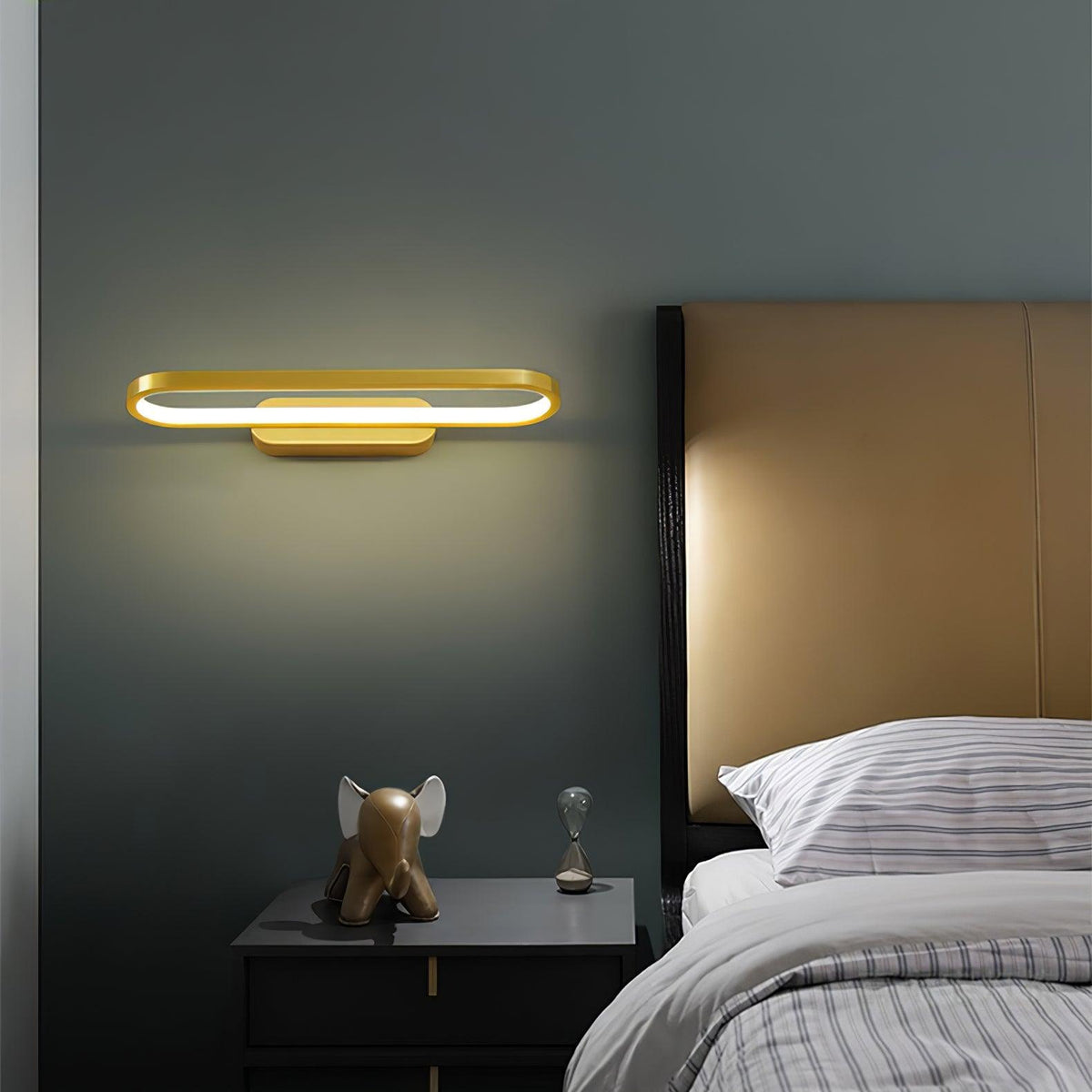Wandlamp LED Messing Acryl Ovaal 40cm Warm Neutraal Koel Wit Badkamer Woonkamer