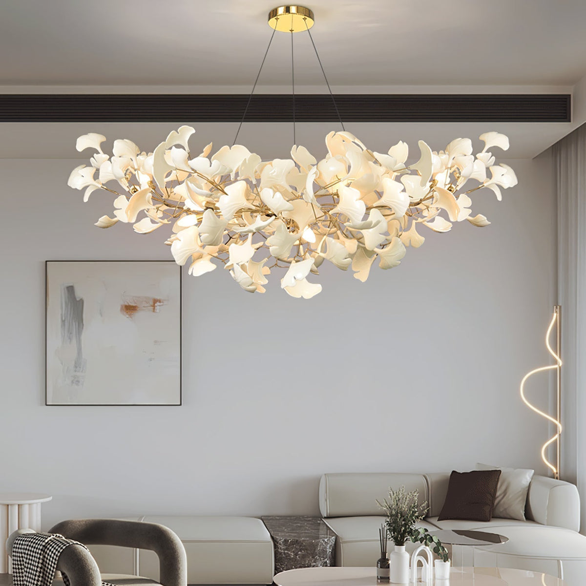 Keramik-Pendelleuchte U-Form Gold Nickel Wohnzimmer Esszimmer Schlafzimmer Deckenbeleuchtung Modernes Design | Sansoti