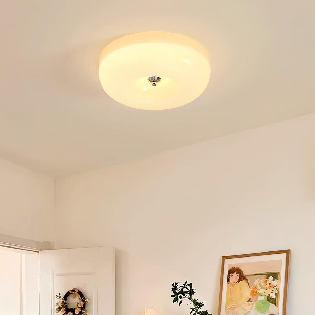 Glas-Deckenleuchte mit integrierter LED-Beleuchtung für moderne Wohn-, Schlaf- und Flurbereiche | Sansoti