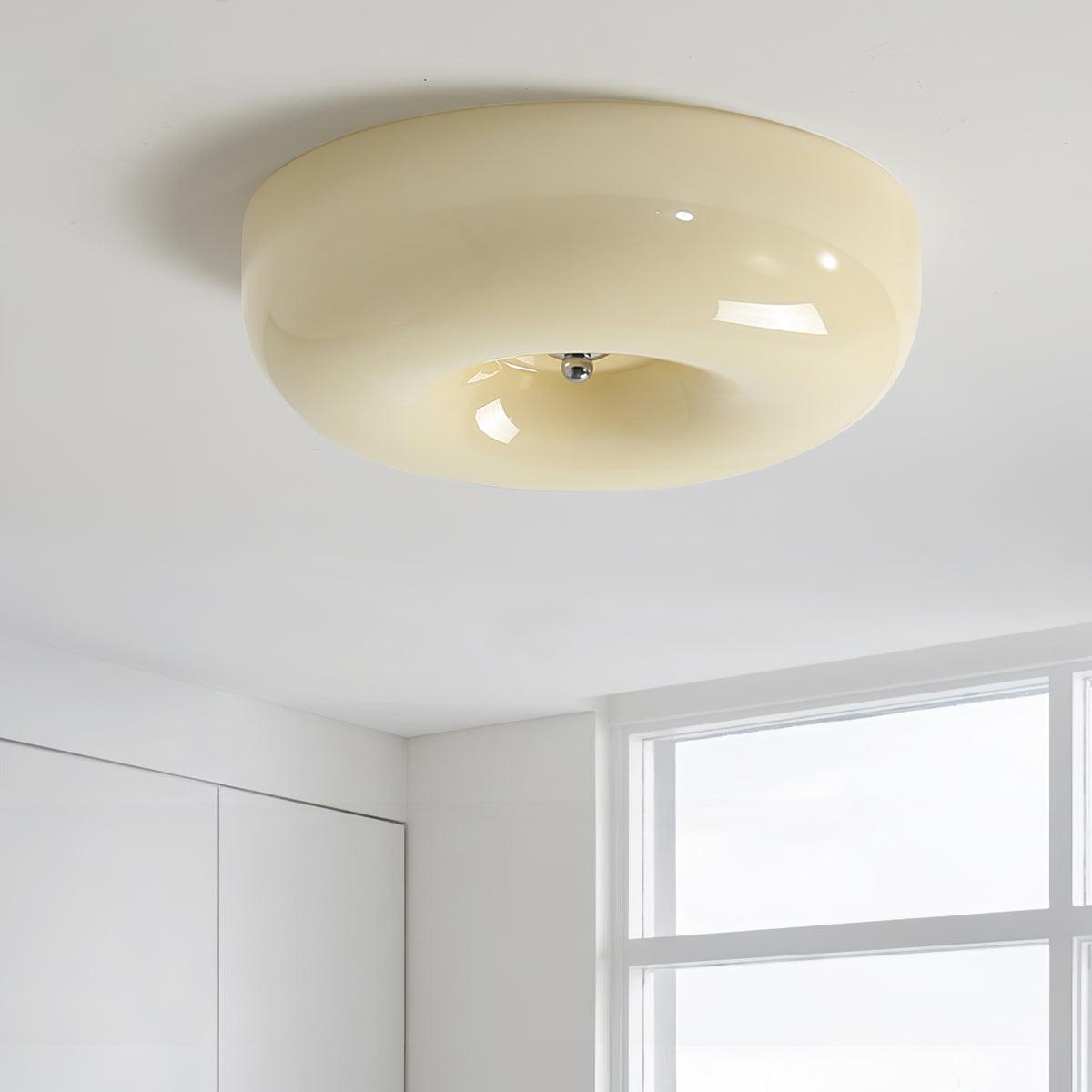 Glas-Deckenleuchte mit integrierter LED-Beleuchtung für moderne Wohn-, Schlaf- und Flurbereiche | Sansoti