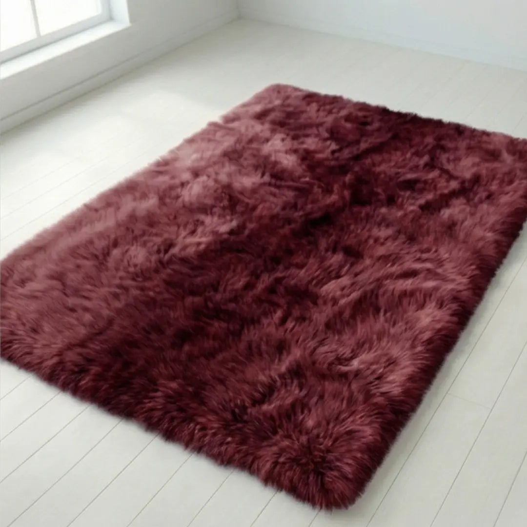 Hochflor Plüsch Teppich mit Farbverlauf – Rutschfest & 4 cm Dicke für luxuriösen Komfort im Wohnzimmer, Schlafzimmer oder Flur | Sansoti