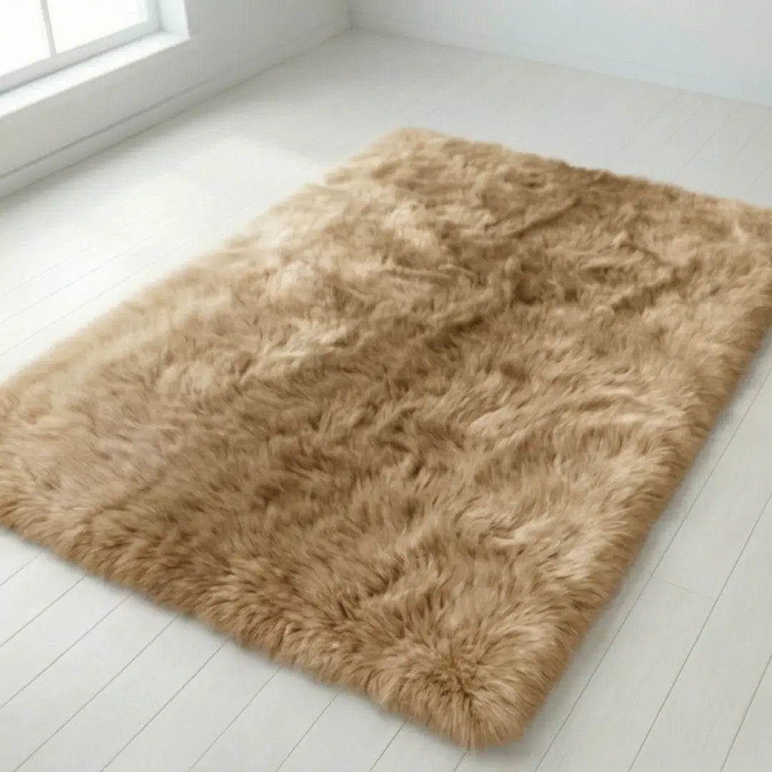 Hochflor Plüsch Teppich mit Farbverlauf – Rutschfest & 4 cm Dicke für luxuriösen Komfort im Wohnzimmer, Schlafzimmer oder Flur | Sansoti