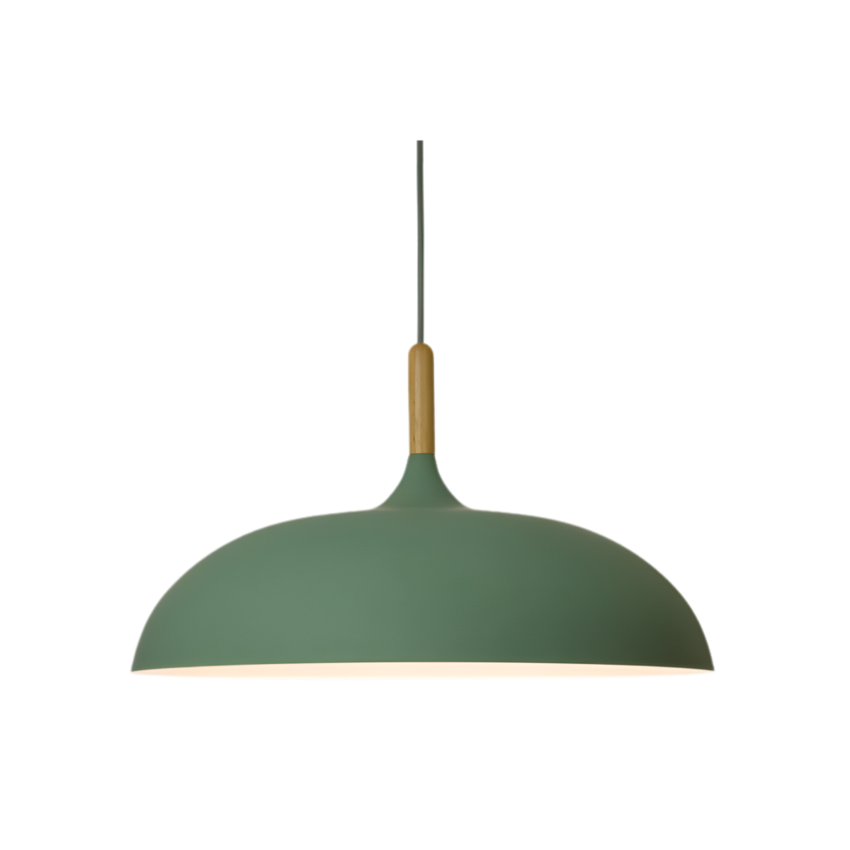 Lámpara colgante de madera y hierro, estilo escandinavo Japandi, redonda, E27, Ø35 Ø60, comedor, cocina | Sansoti