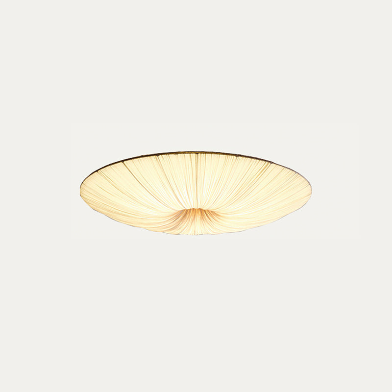 Quasten-Deckenlampe mit Fransen-Detail, beiger Stoff, Eisen, warmes diffuses Licht, moderne Deckenleuchte für Esszimmer, Schlafzimmer, Eingangsbereich | Sansoti