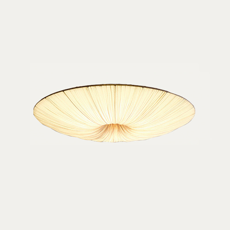 Quasten-Deckenlampe mit Fransen-Detail, beiger Stoff, Eisen, warmes diffuses Licht, moderne Deckenleuchte für Esszimmer, Schlafzimmer, Eingangsbereich | Sansoti