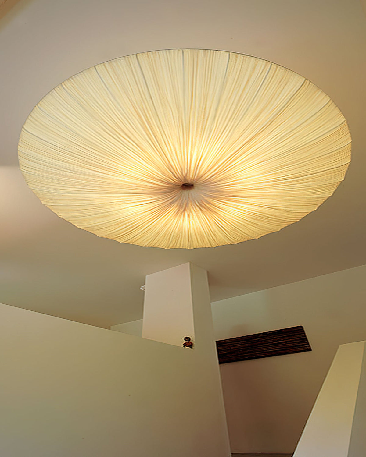 Quasten-Deckenlampe mit Fransen-Detail, beiger Stoff, Eisen, warmes diffuses Licht, moderne Deckenleuchte für Esszimmer, Schlafzimmer, Eingangsbereich | Sansoti