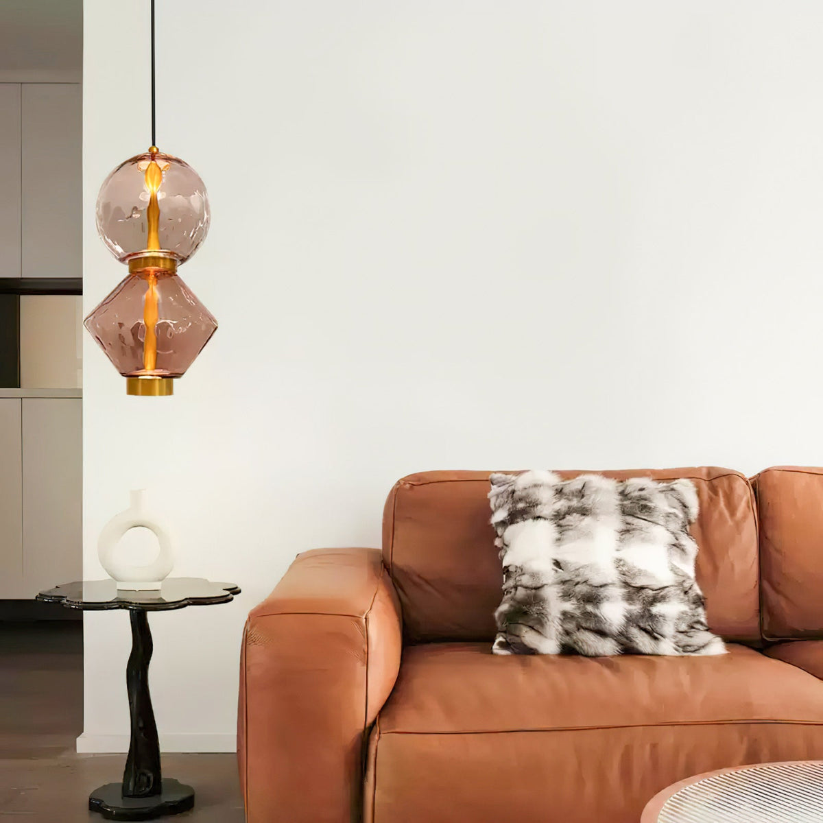 Pendant Lamp with Colored Glass Globe – Modern Design for Dining Room and Kitchen | Sansoti