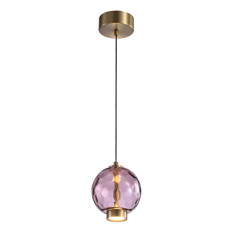 Pendant Lamp with Colored Glass Globe – Modern Design for Dining Room and Kitchen | Sansoti